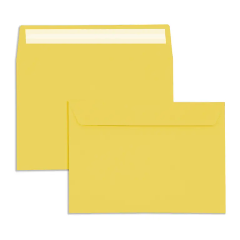 C6 Mid Yellow Peel & Seal Wallet Envelopes (120gsm)
