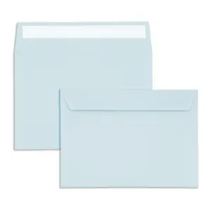 C6 Pale Blue Peel & Seal Wallet Envelopes (120gsm)