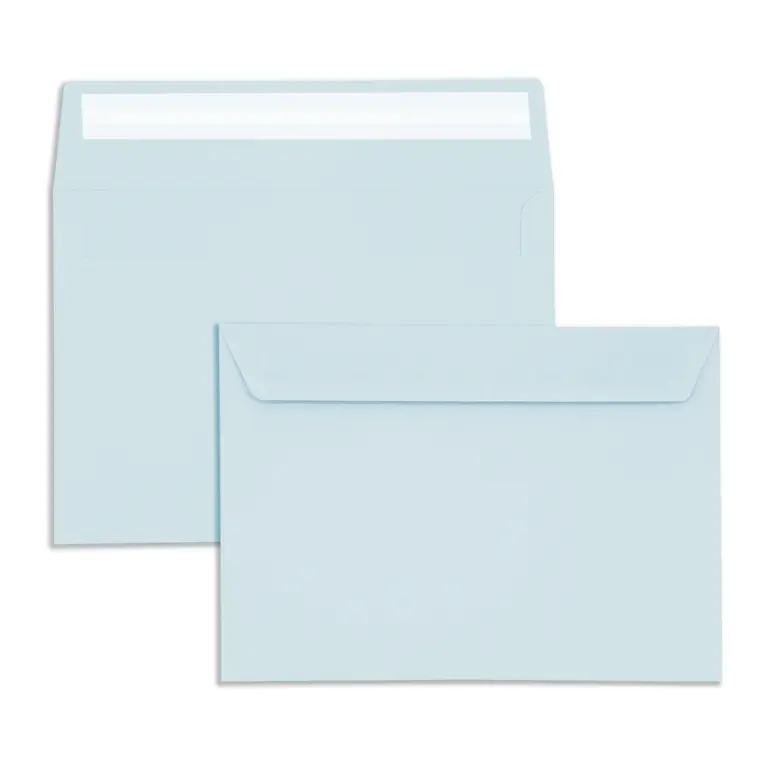 C5 Pale Blue Peel & Seal Wallet Envelopes (120gsm)