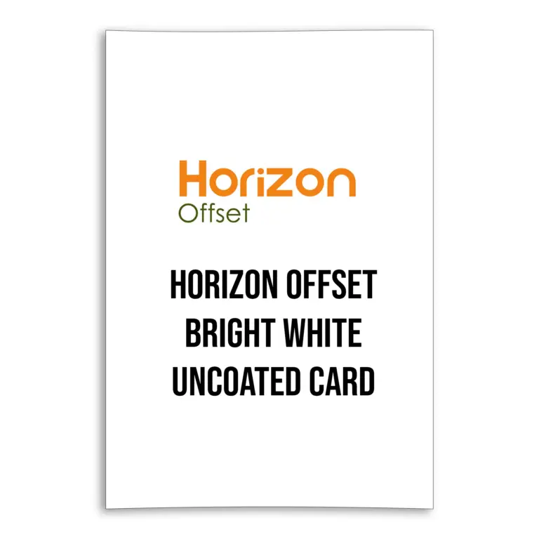 Horizon Offset Bright White Uncoated Card
