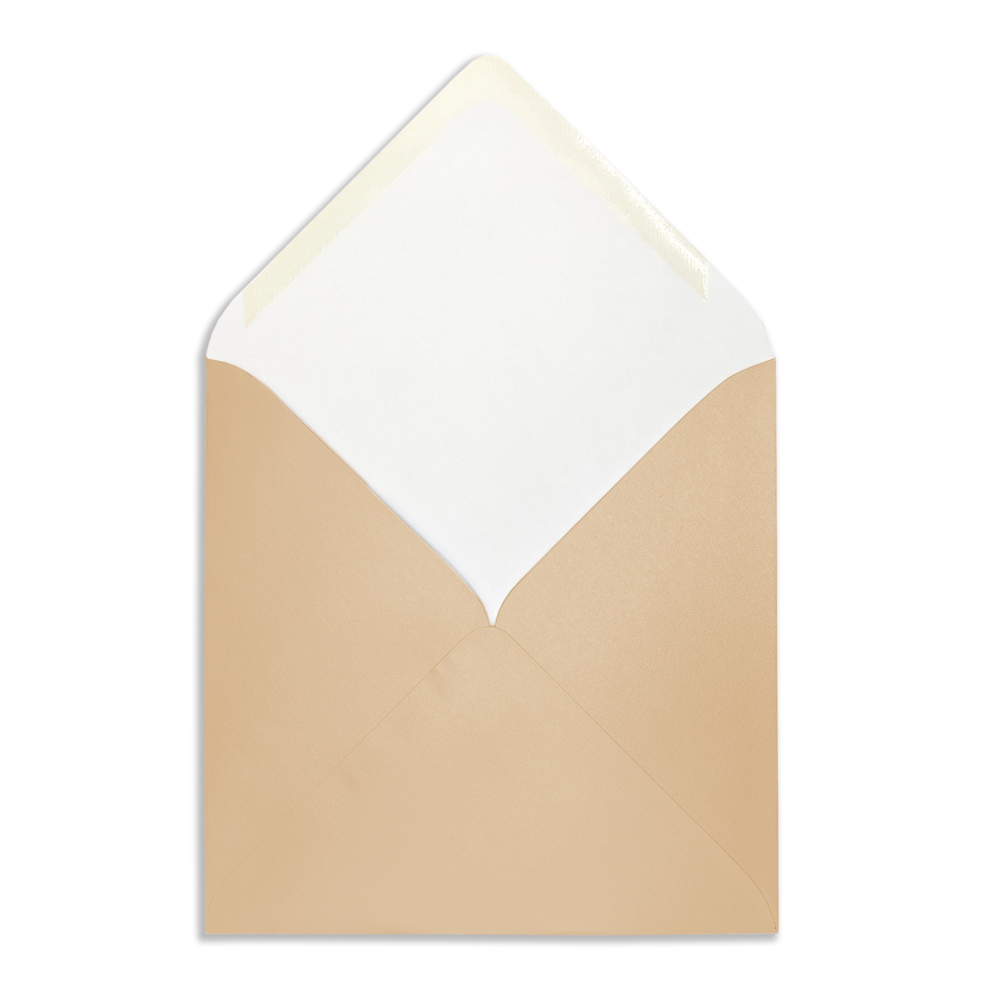 130mm Square Pearlescent Nude Envelopes (100gsm) 2 ENV-SQ-Envelope-Nude-Flap-Open