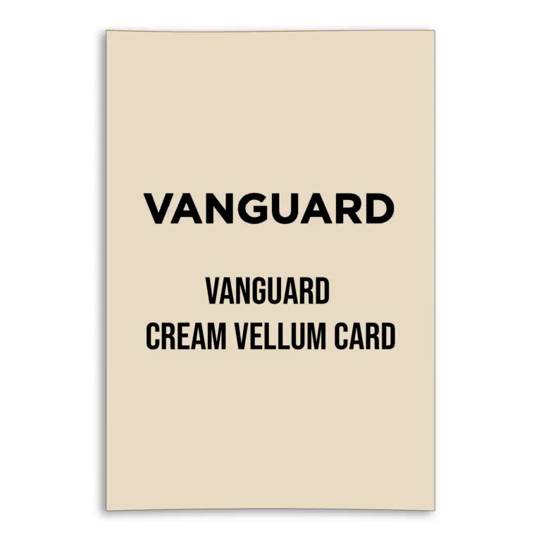 Vanguard Cream Vellum Card