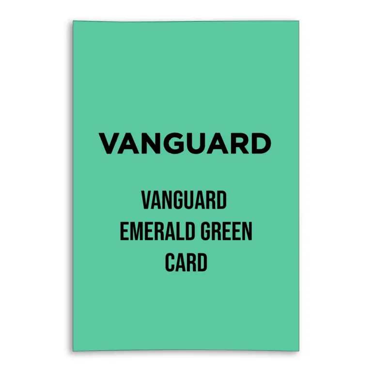 Vanguard Emerald Green Card