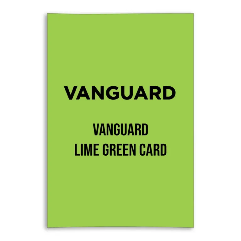 Vanguard Lime Green Card