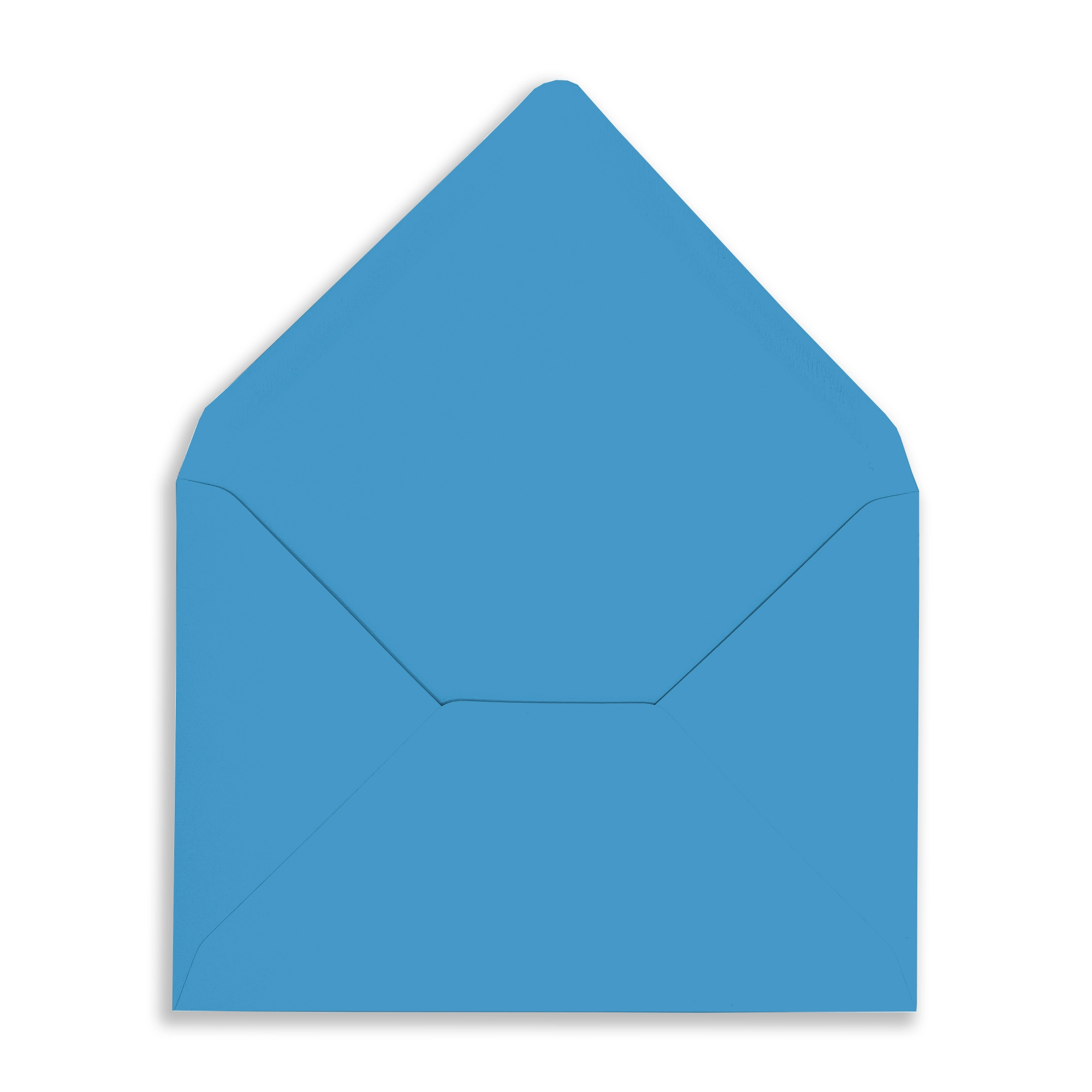65 x 94mm Bright Blue Envelopes (120gsm) 3 GC65BB-Bright-Blue-65x94mm-Open