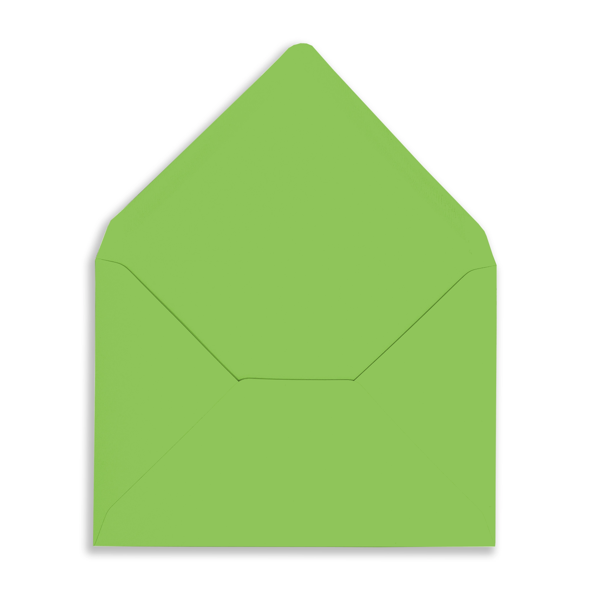 65 x 94mm Mid Green Envelopes (120gsm) 2 GC65MG-Mid-Green-65x94mm-Open