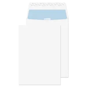 C4 Ultra White Premium Office Peel & Seal Blue Hatch Gusset Envelopes (140gsm) 2 37115 1 2
