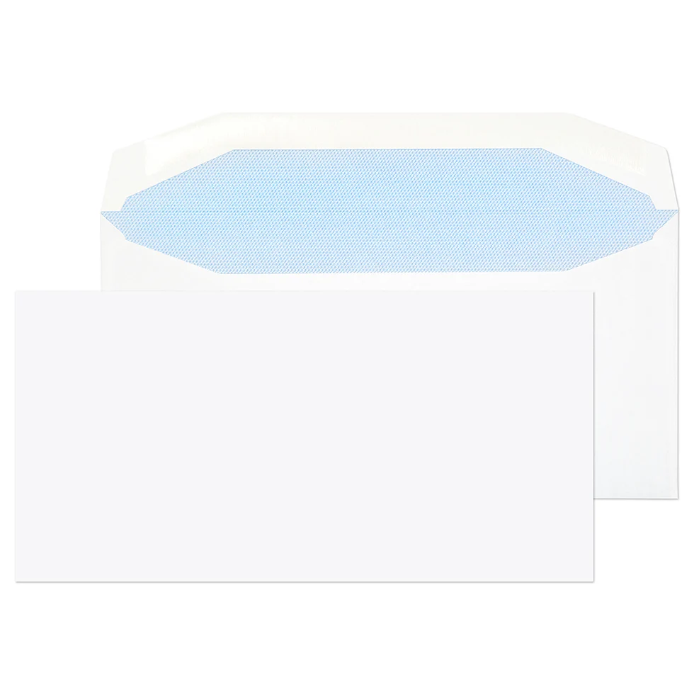 DL White Blue Hatch Gummed Mailer 90gsm 1 3701_1_3