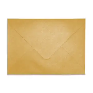 133 x 184mm Rustic Gold Recycled Kraft Pearlescent Envelopes (120gsm) 1 Rustic Gold Sq Envelopes Front C6