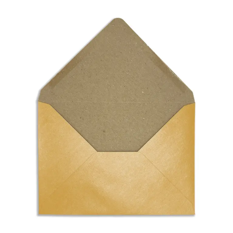 C6 Rustic Gold Recycled Kraft Pearlescent Envelopes (120gsm)