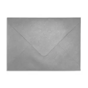 C6 Rustic Silver Recycled Kraft Pearlescent Envelopes (120gsm) 3 rustic Silver C6 Front