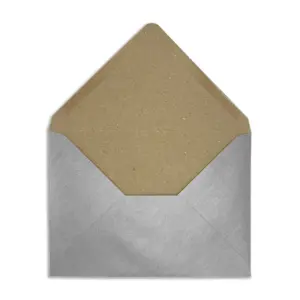 Envelopes | Cello Bags | Card | Paper - The Envelope People 44 rustic Silver C6 Open