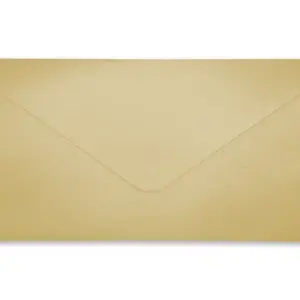 DL (110mm x 220mm) Pearlescent Pure Gold Envelopes (100gsm) 4 DL Pearl Pure Gold Back