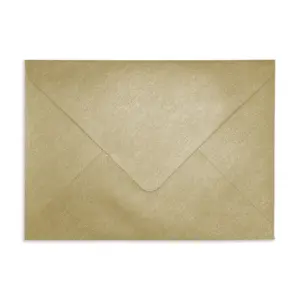 125mm x 175mm Rustic Pure Gold Recycled Kraft Pearlescent Envelopes (120gsm) 1 Rustic Pure Gold C6 Back