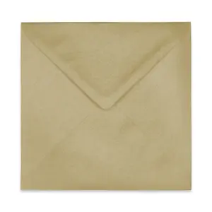 130mm Square Rustic Pure Gold Recycled Kraft Pearlescent Envelopes (120gsm) 2 Rustic Pure Gold SQ Back