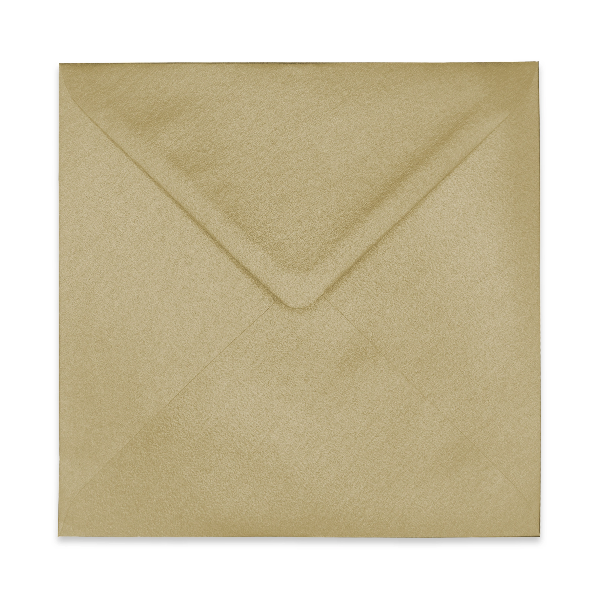 130mm Square Rustic Pure Gold Recycled Kraft Pearlescent Envelopes (120gsm)