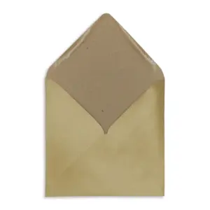 Envelopes | Cello Bags | Card | Paper - The Envelope People 43 Rustic Pure Gold SQ Open
