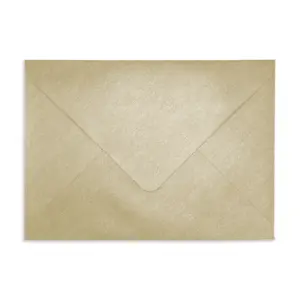 C6 Rustic Soft Gold Recycled Kraft Pearlescent Envelopes (120gsm) - View 2