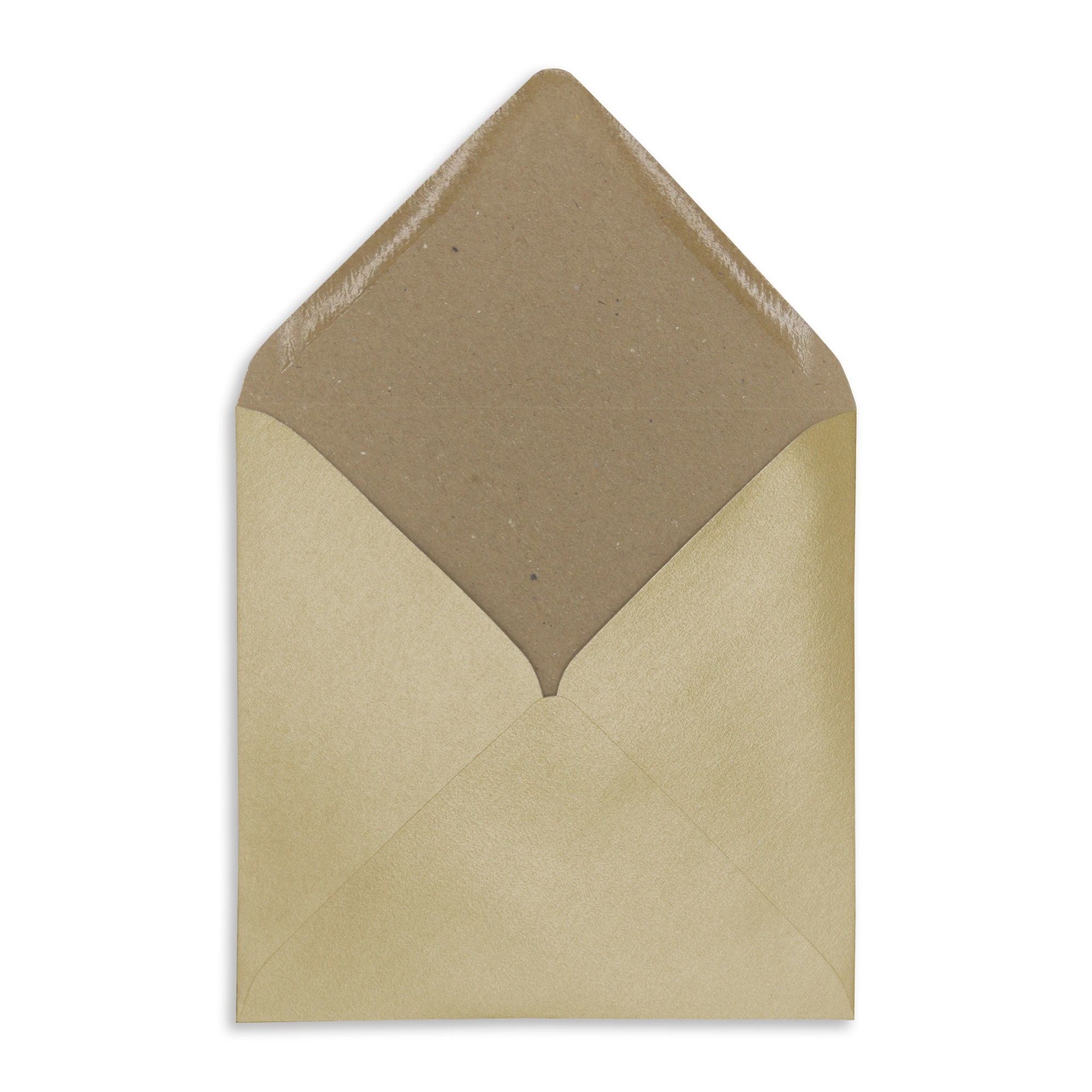 164mm Square Rustic Soft Gold Recycled Kraft Pearlescent Envelopes (120gsm)