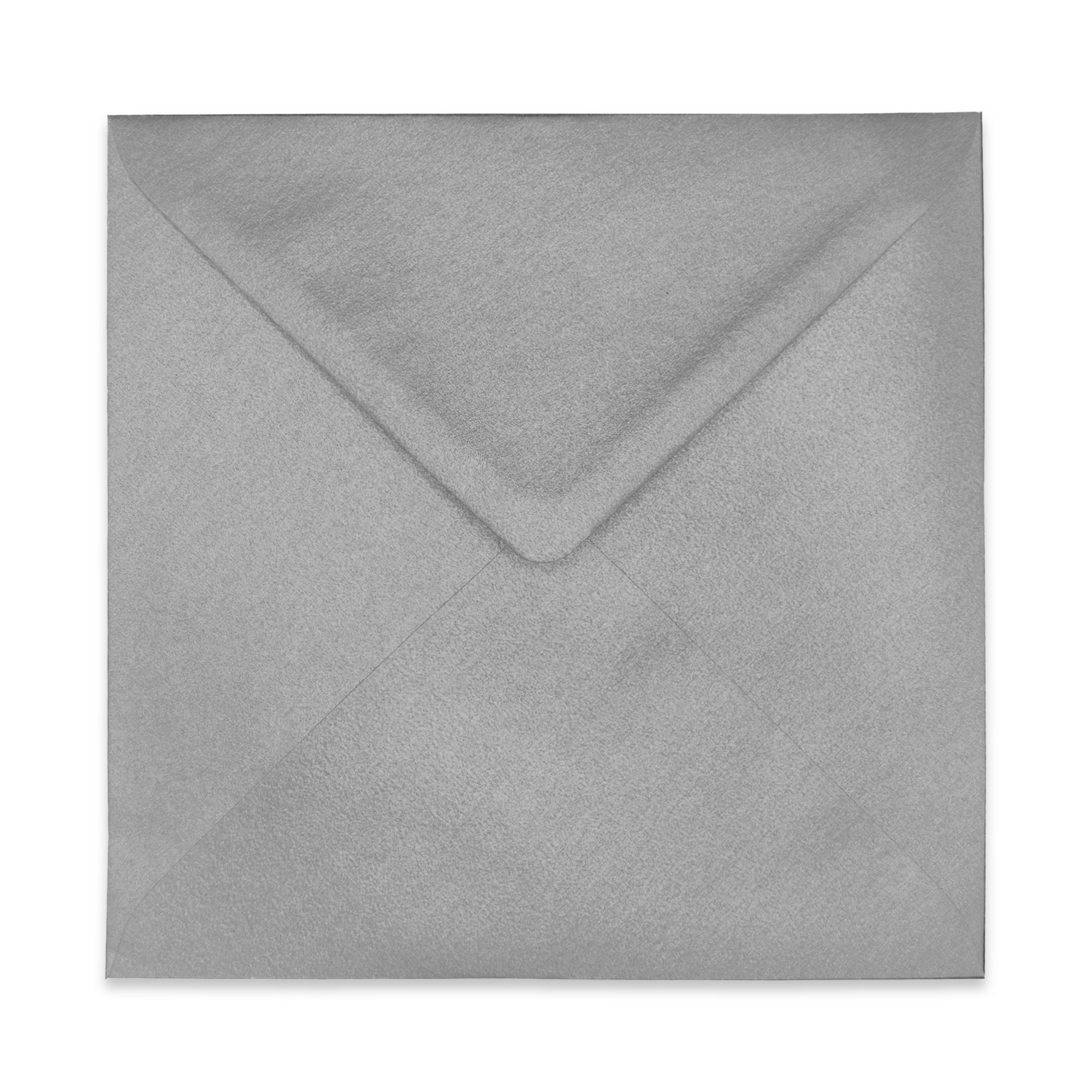 130mm Square Rustic Silver Recycled Kraft Pearlescent Envelopes (120gsm)