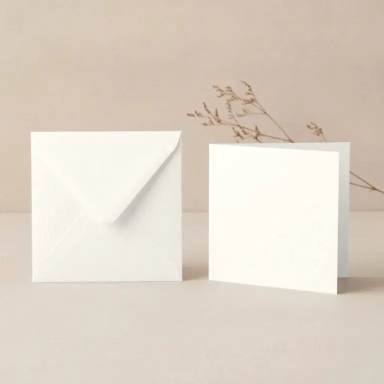 150mm Square GF Smith Card - Callisto Pearl Card Blanks & 155mm Square Callisto Pearl Envelopes Pack