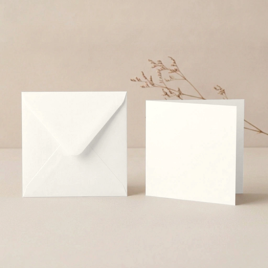 150mm Square GF Smith Card - Callisto Pearl Card Blanks & 155mm Square Callisto Pearl Envelopes Pack