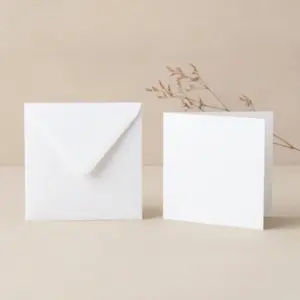 studio pack 150mm square paperline preprint white card blanks 155mm square white envelopes pack 1791800900