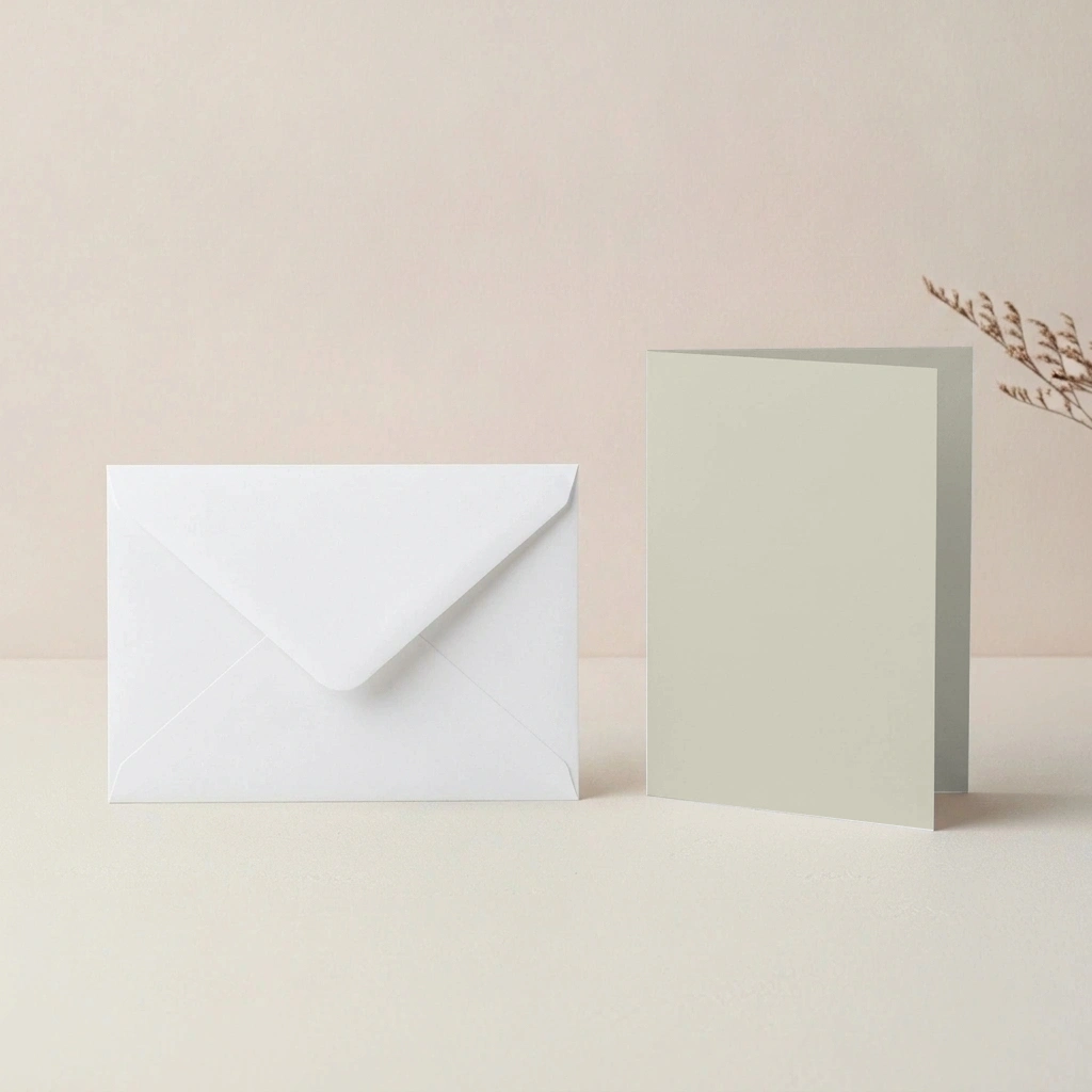 A6 Pashmina Lessebo Card - 300gsm Card Blanks & C6 White Envelopes Pack