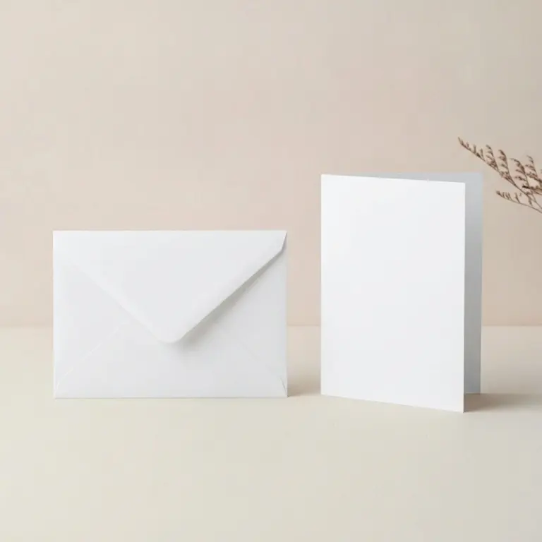 A6 GF Smith Callisto Diamond White Card Blanks & C6 Callisto Diamond White Envelopes Pack