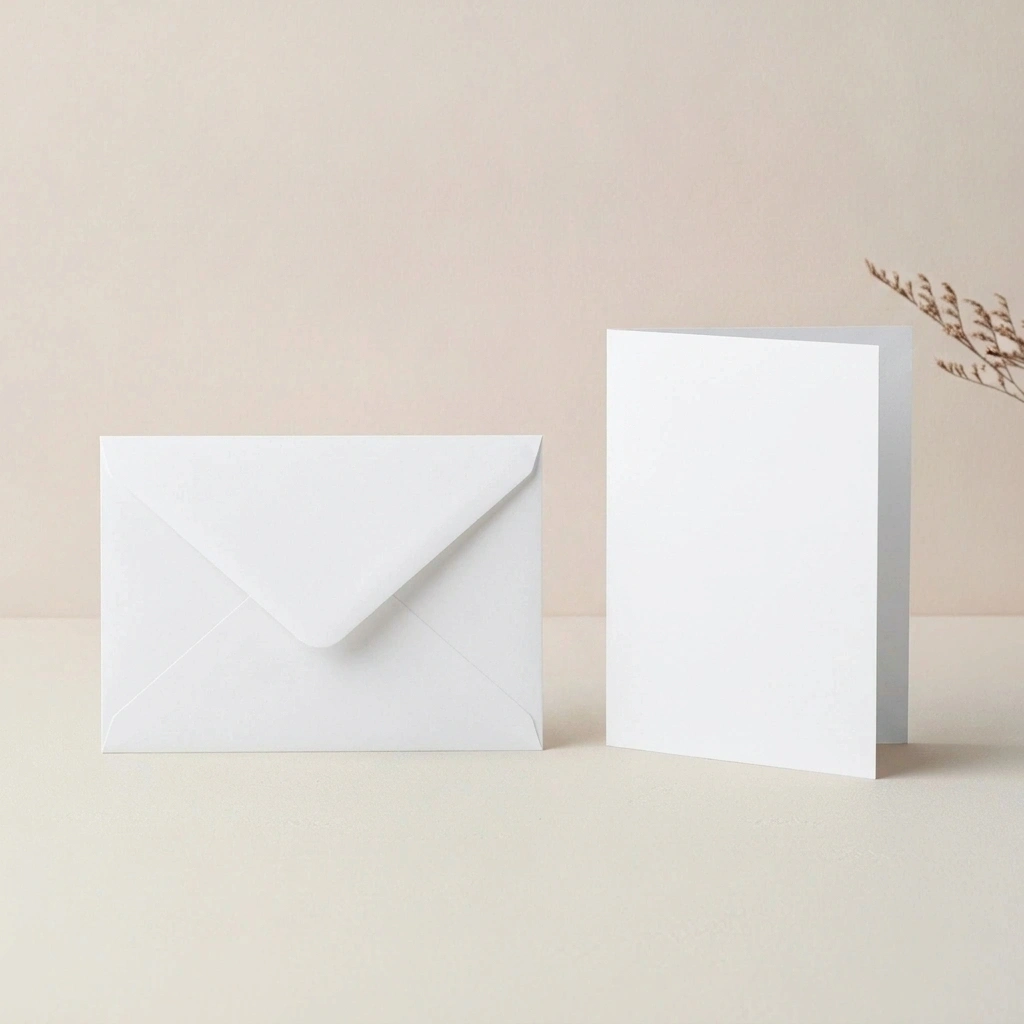A6 GF Smith Callisto Diamond White Card Blanks & C6 Callisto Diamond White Envelopes Pack