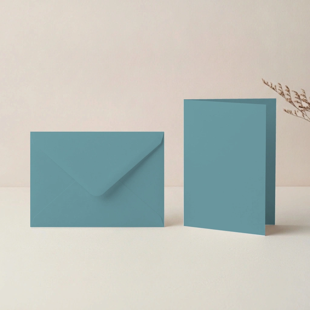 A6 Lagoon Lessebo 300gsm Card Blanks & C6 Lagoon Envelopes Pack