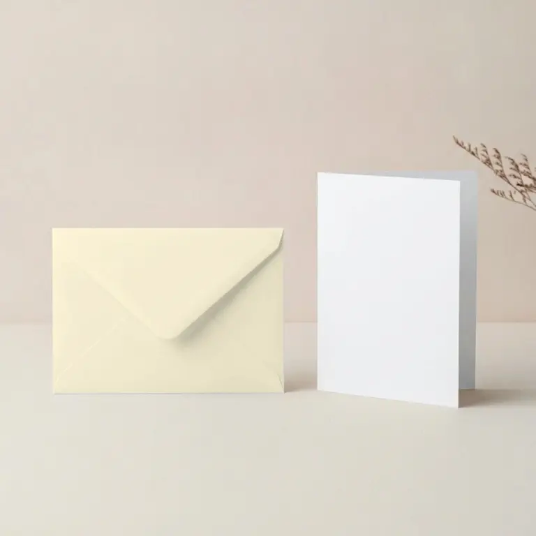 A6 Paperline PrePrint White Card Blanks & C6 Ivory Envelopes Pack