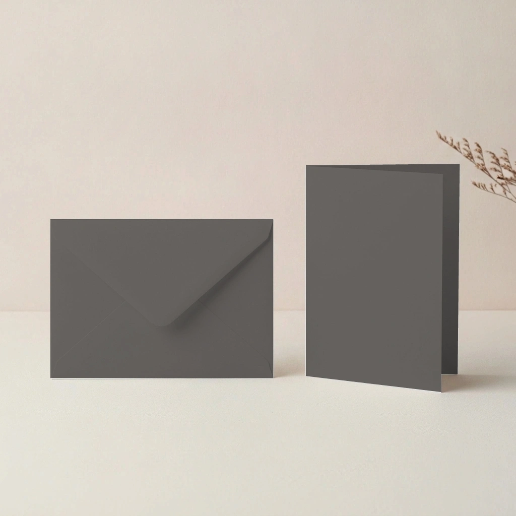 A6 Rhino Lessebo 300gsm Card Blanks & C6 Rhino Grey Envelopes Pack