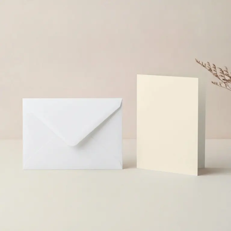A6 Vanguard Ivory Card Blanks & C6 White Envelopes Pack