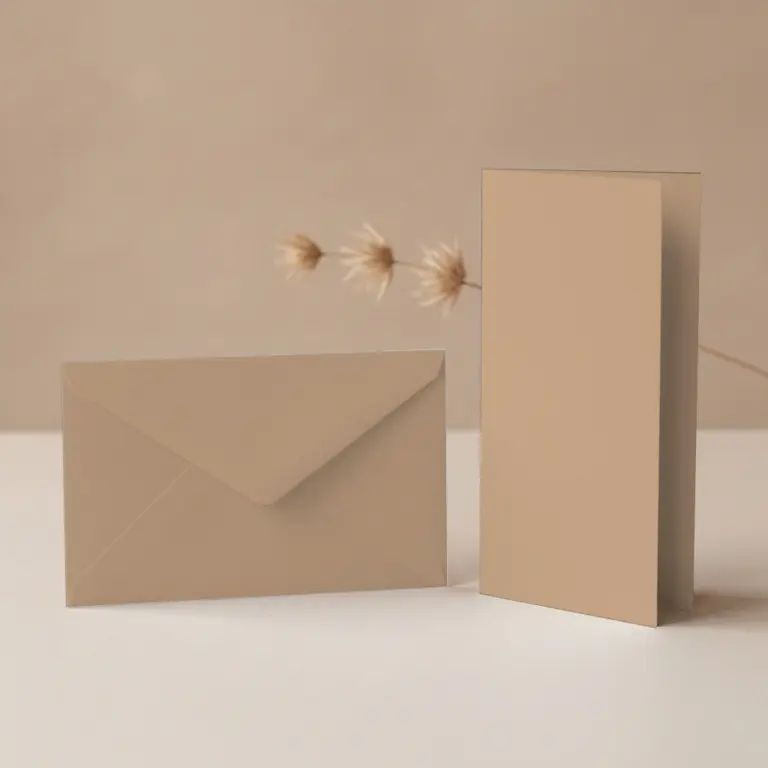 DL KraftPak™ Evadale Two Sided 100% Recycled Card Blanks & DL (110mm x 220mm) Recycled Fleck Envelopes Pack